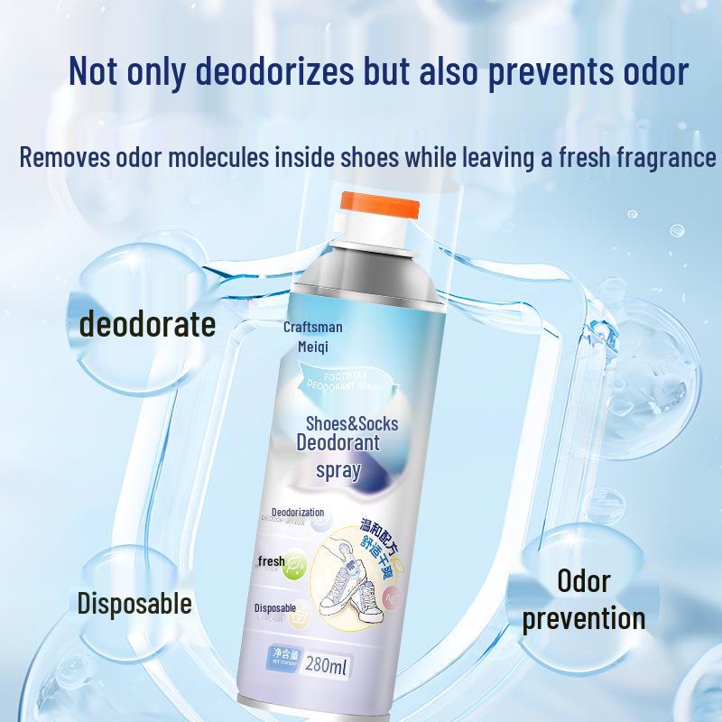 Long-Lasting Shoe and Sock Deodorizer: Anti-Foot Odor Spray for Shoe Cabinets and Interiors