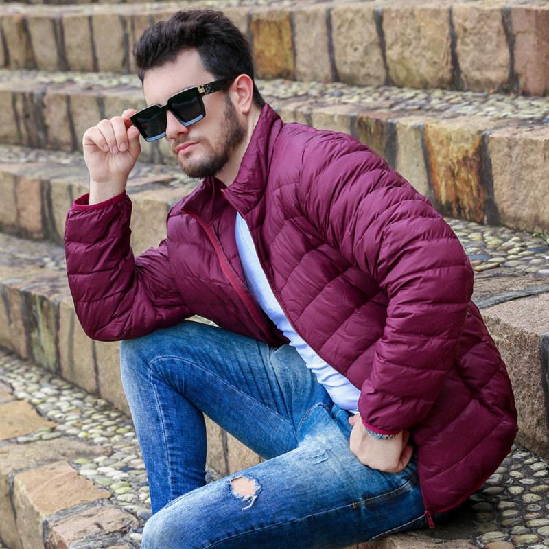 Men's 2024 Ultra-Light Down Jacket: Short, Hooded, Plus Size, Cold-Proof, Warm Autumn/Winter Outerwear for Young and Mid-Age Men