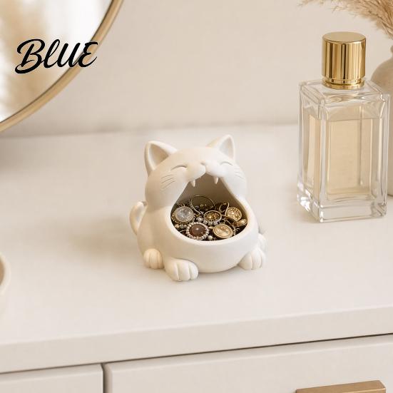 Niche Style Key Large Two-in-one Box Cat Big-Mouthed Container Storage Design Holder Decor Opening Organizer for Keys Jewelry Small