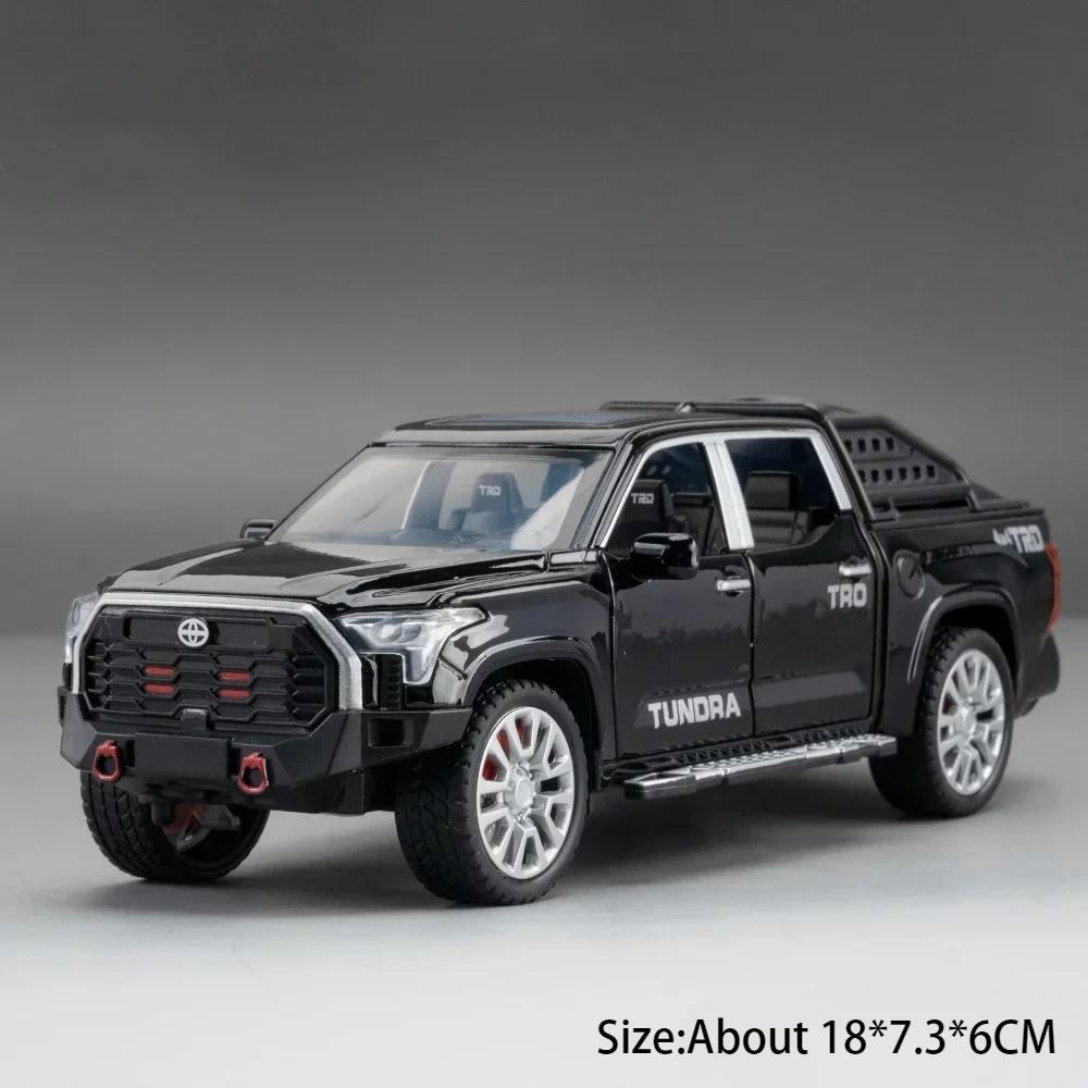 1:32 Scale Tundra MAMMOTH Pickup Model Toy Car Pull Back Sound Light Off-road Vehicle Metal Diecast Models Boys Collection