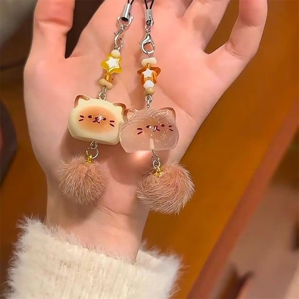 Cute Fluffy Kitten Doll Bag Charm Delicate Charm Sweet Lucky Cat Phone Chains Pendant Car Trinkets Accessories Bag Charm