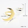 Custom Moon-shaped Napkin Rings Gold & Silver, Ideal for Ramadan, Weddings & Festivals, Table Decor & Eid Tableware