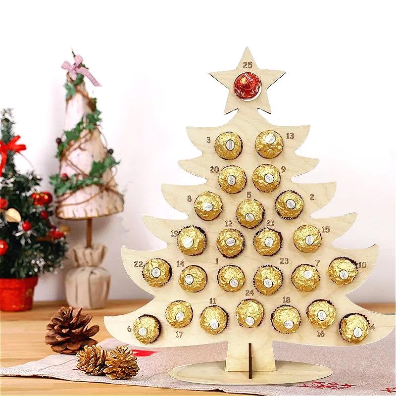 Valentine's Day Wooden Advent Calendar Chocolate Holder Countdown Calendar For Valentine's Day Love Countdown Calendar 2026