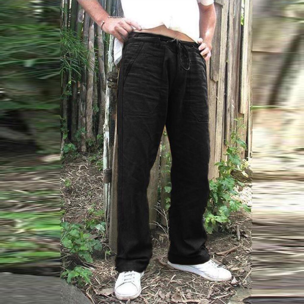 Men Splicing Printed Overalls Casual Pocket Sport Work Casual Trouser Pants