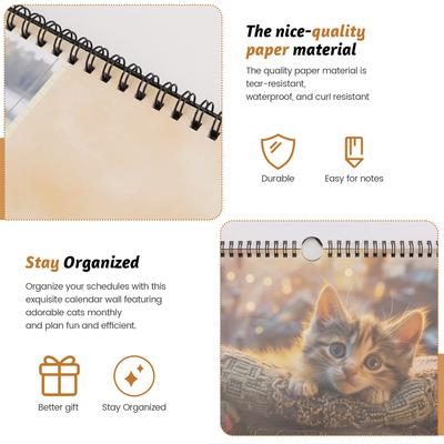 Good-Funny Cat Calendar, Cat Wall Calendar - 12 Month Planner Wall Calendar Family Planner Monthly Wall Calendar For Home
