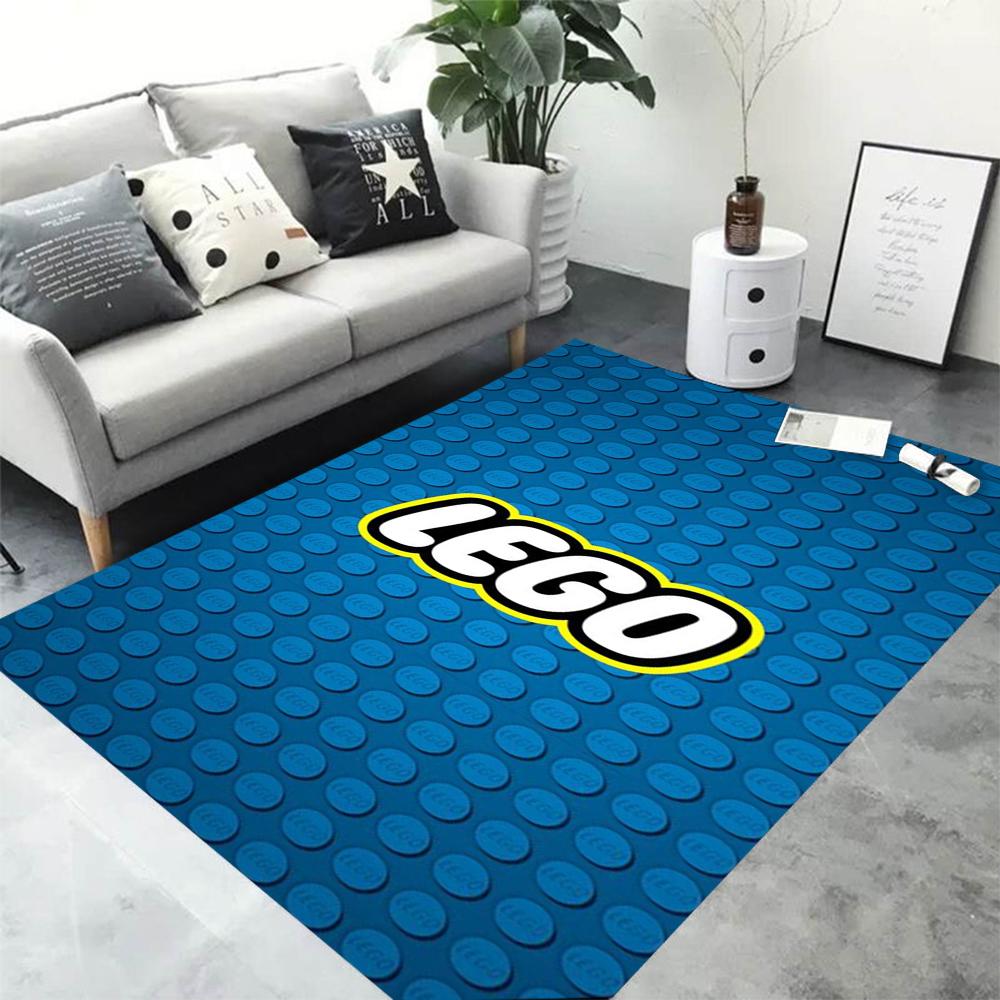 Colorful Geometric Building Blocks Toy Entrance Door Mat Washable Non-Slip Living Room Sofa Chairs Area Mat Kitchen Welcome