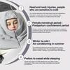 Windproof Winter Gear Cotton Sleep Hood Cap, Warm Head Neck And Shoulder Sleeping Cozy Wrap Adjustable Snap Buttons Soft Breathable Thermal