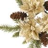 ABS Christmas Wreath Centerpiece Artificial Candle Ring Holder for Dinner Table Farmhouse Thanksgiving Decor
