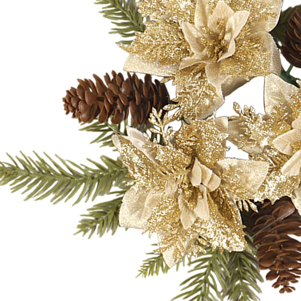 ABS Christmas Wreath Centerpiece Artificial Candle Ring Holder for Dinner Table Farmhouse Thanksgiving Decor