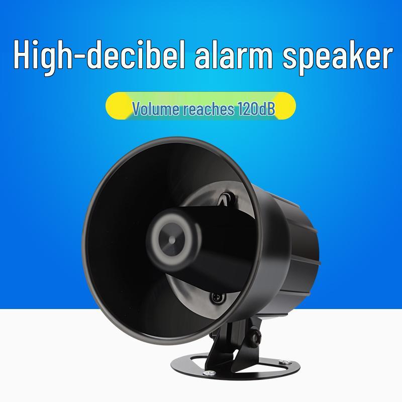 120dB Hırsızlık Önleyici Alarm Sireni, 220V/24V/12V Yüksek Tonda Gürültülü Hoparlör Korna