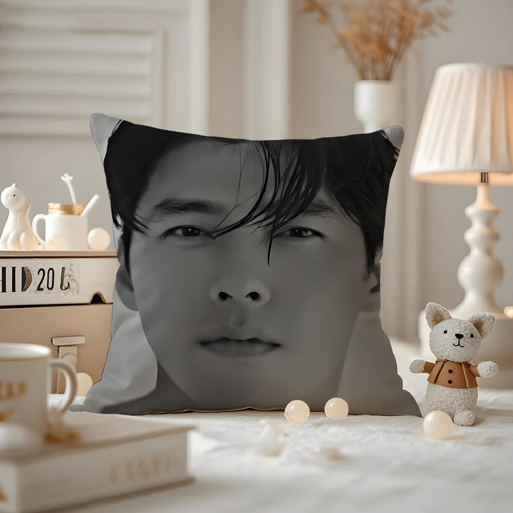 Hyun Bin Actor Cushion Cover Pattern Printed Pillowcase For Living Room Sofa Cushion Cover & Bedroom Decor