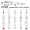 Women Fashion Zircon Star Butterfly Golden Heart Tassel Chain Italian Charms Fit 9mm Stainless Steel Bracelet DIY Jewelry Gift