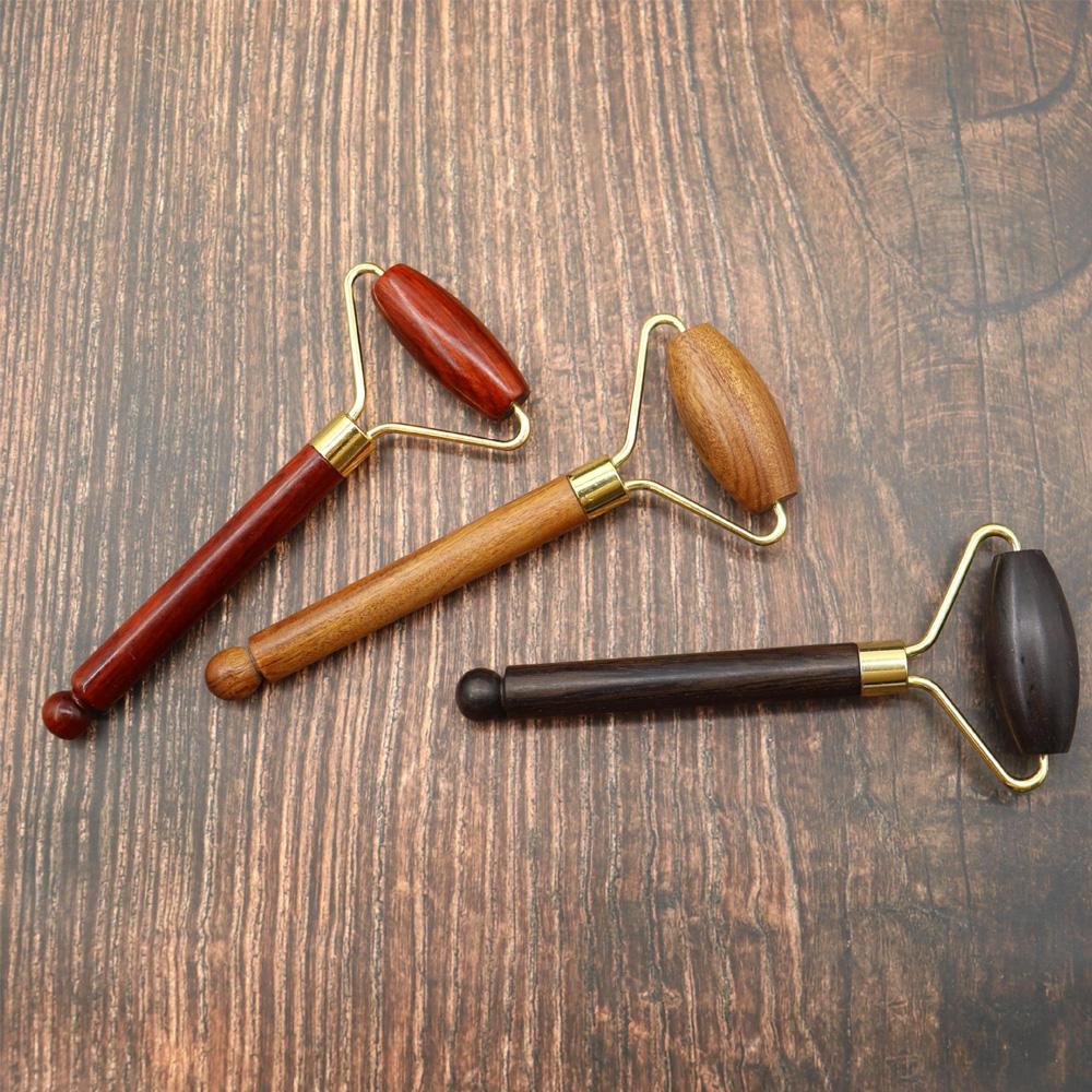Handcrafted Wooden Massage Roller Face Care Tools Facial Massage Tool with Violetwood Handle Artisanal Massage Accessories