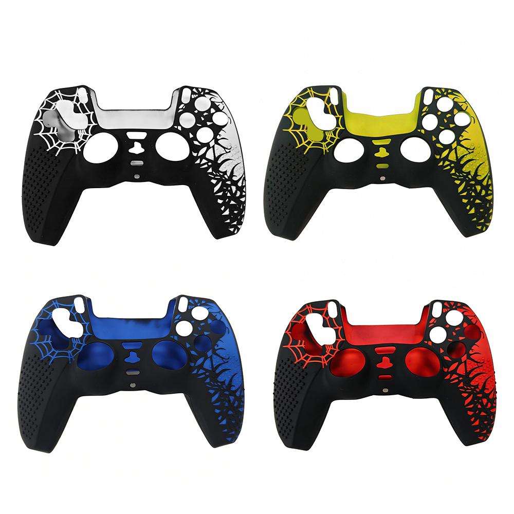Silikonhülle DIY Custom Spider-Serie Geeignet für PS5 Playstation 5 Controller Weiche Schutzhülle Anti-Rutsch