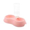 Smooth Surface Large Capacity with Water Pet Bowl Non-slip Double Fountain Round Bowl Pet Dog Food Feeder Pet Supplies