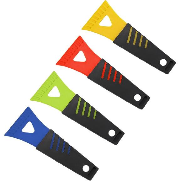 4PCS Ice Scraper For Car Windshield, No Scratch Plastic Ice Shovel Tools For Winter, Window Ice Snow Frost Removal Tool Accessories For Cars, Trucks,