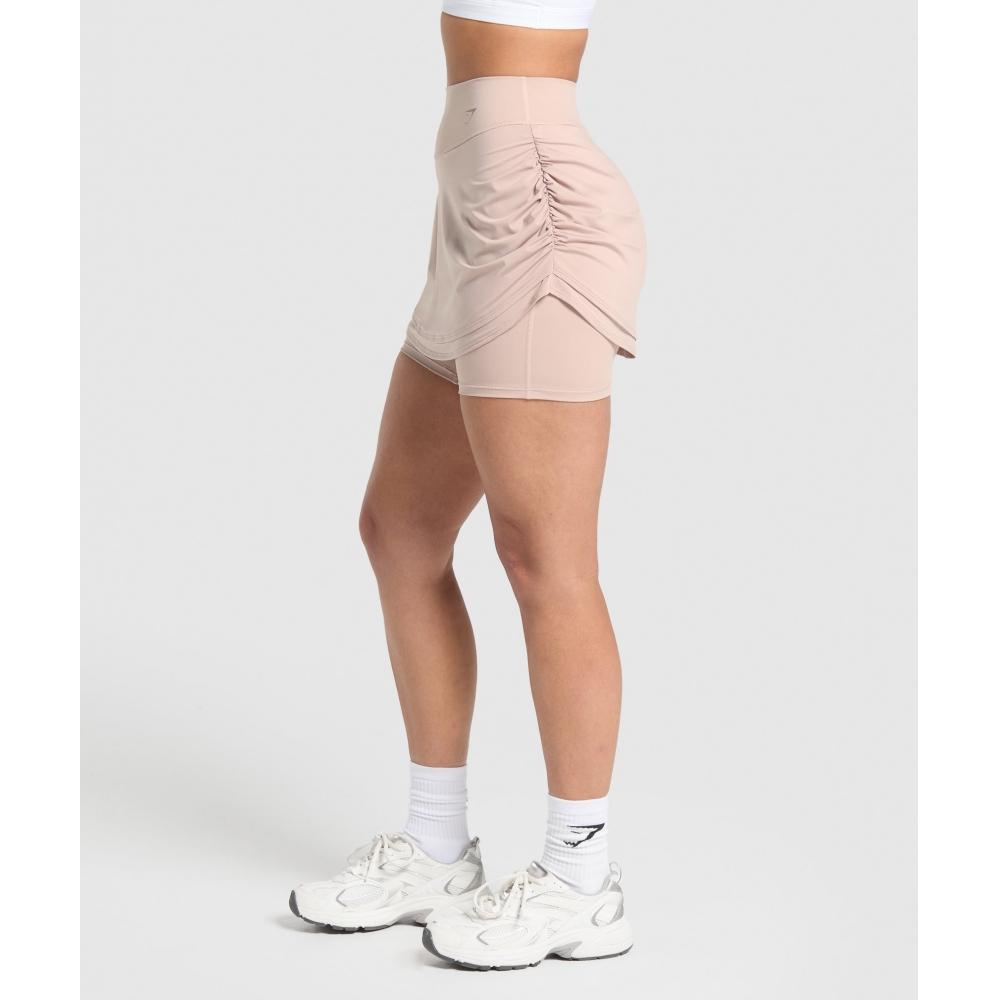 Gymshark Ruched Skort Muted Pink B3c8n Kb68