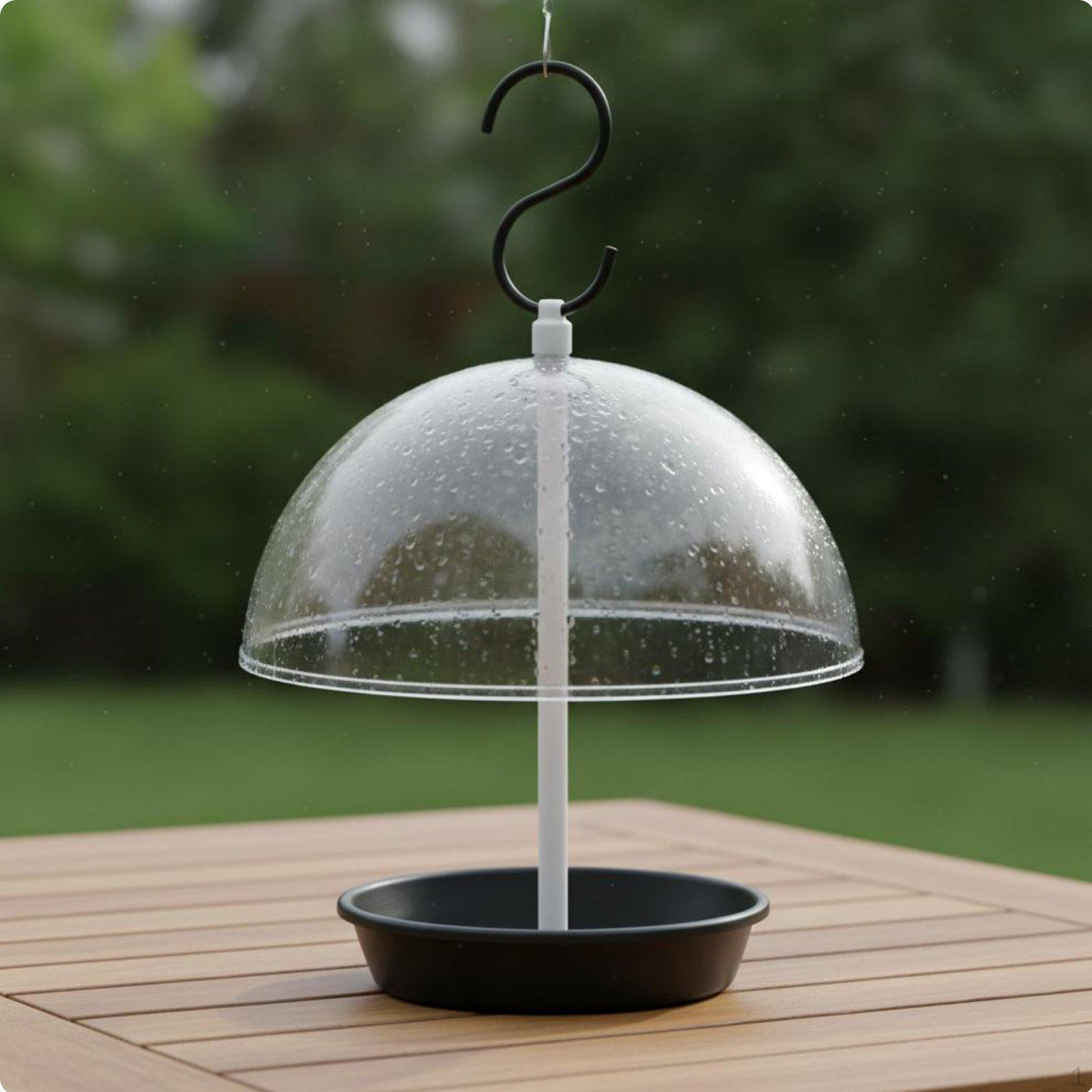 Hemispherical Bird Feeder Easy to Hang Hanging Tray Modern Design Avian Observation