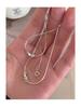 S925 Sterling Silver Irregular Snake Bone Necklace – Minimalist, Modern, and Chic for Women