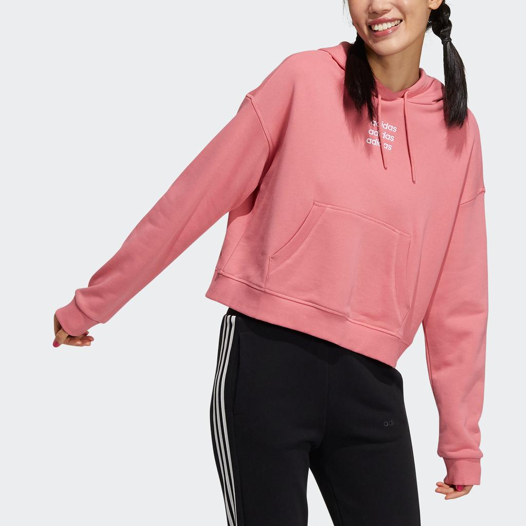 Adidas Neo W Ce+ Swt Hdy Casual Short Hoodie Women Hoodies Pink GP5587