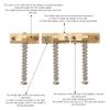 3PCS Metal Guitar Bridge Saddles Brass Color Compensated Guitar Saddles  For Telecaster Guitar