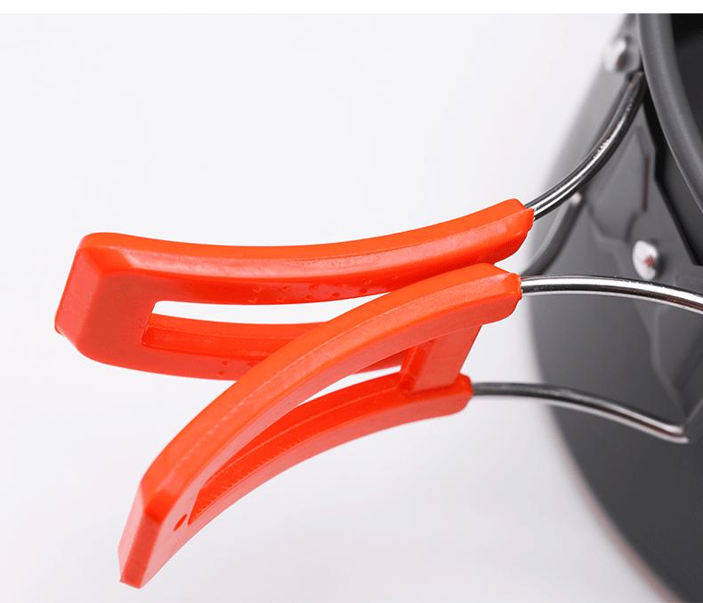 Outdoor Camping Cookware Set: Portable Teapot & Folding Cutlery