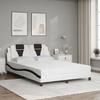 VidaXL Bed with Mattress, Upholstered Bed with Headboard Cushion, Double Bed, Adult Bed, Bedroom Furniture 3208788
