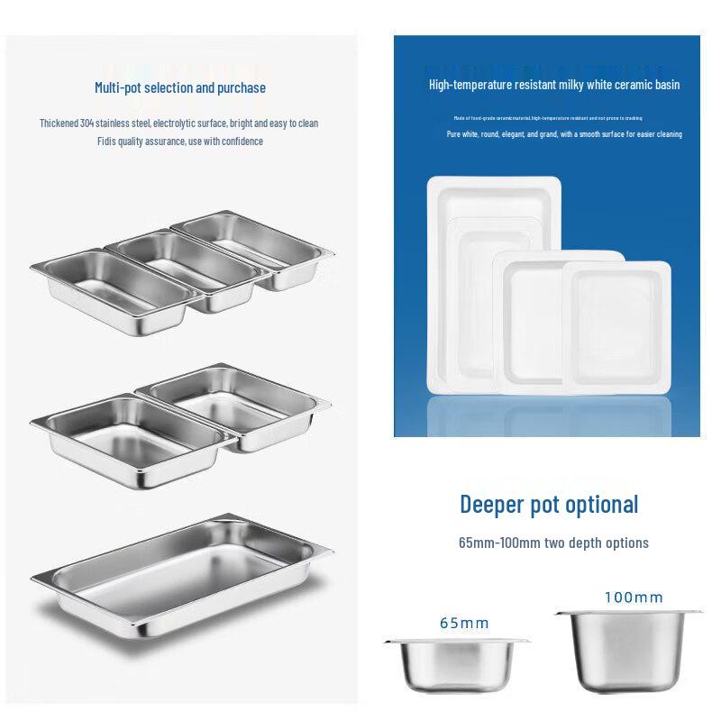 Feidisi 304 Stainless Steel Electric Buffet Food Warmer