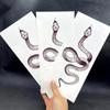 Big Size Black Snake Temporary Tattoo Stickers For Women Men Body Waist Waterproof Fake Tattoo Dark Wine Snake Tattoo