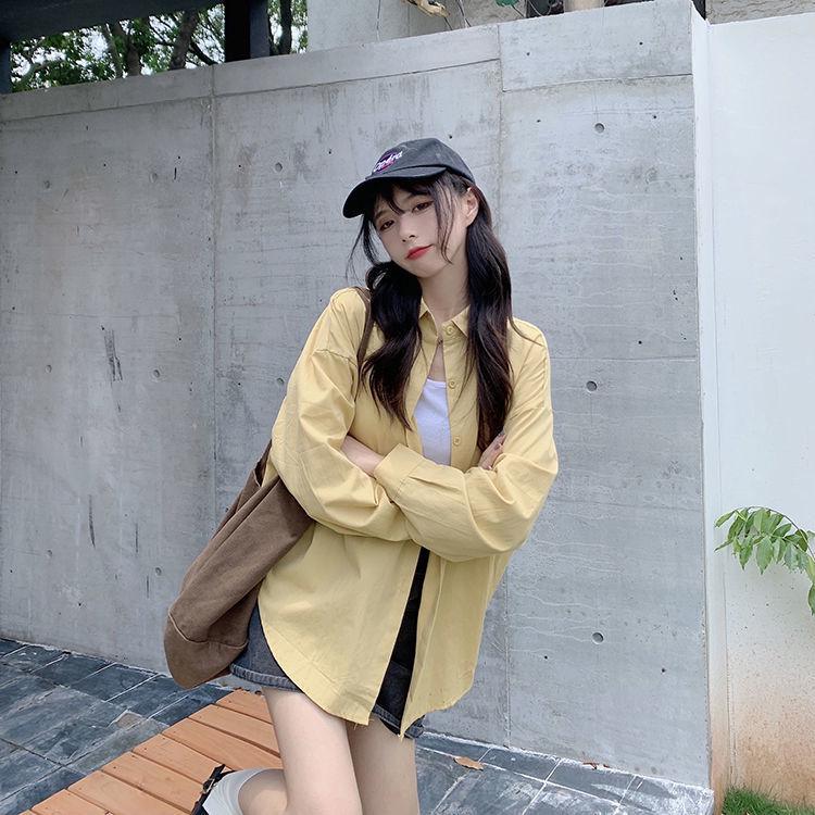 Wiosna 2024 Damska Bluzka w Koreańskim Stylu Luźna z Długim Rękawem Modna