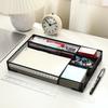 Office Storage Drawer Organizer with 5 Compartments Metal Mesh Desktop Organizer
