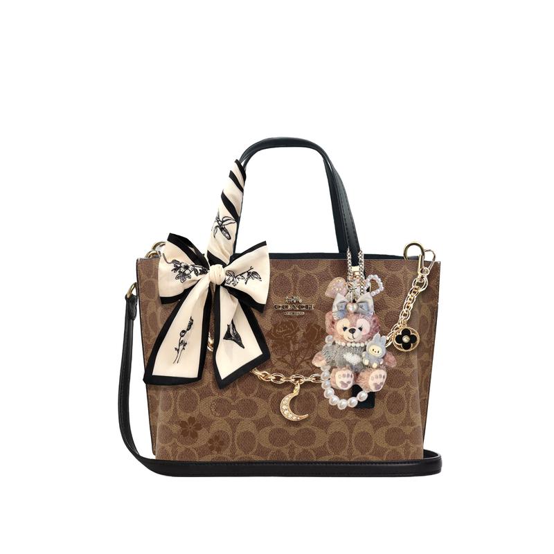 

COACH handbag [Customized bag] Mollie brand logo detachable shoulder strap tote bag tote bag shopping bag artificial Yunzhongyue Basic Equipment чорний