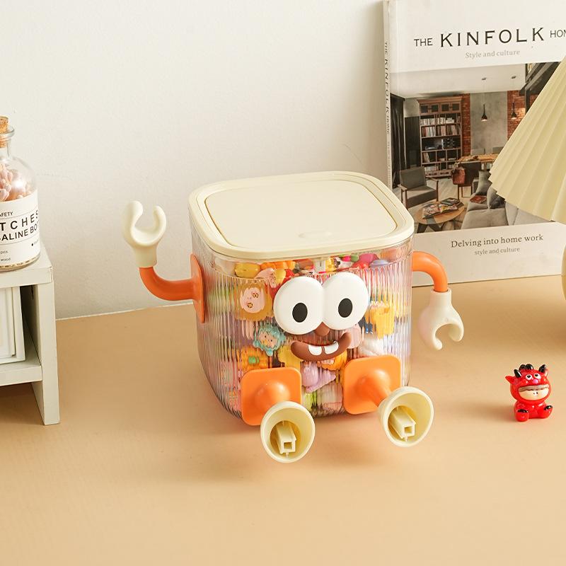 Cartoon Cute Cute Grain Desktop Household with Lid Toy Washcloth Torage Pail