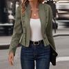 Płaszcz damski na wiosnę i jesień Dwurzędowy kołnierzyk ze stójką Guziki Dopasowany krój Długie rękawy Kardigan w stylu retro Codzienny krój Kurtka outdoorowa