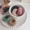 1PCS New Colored Dot Plush Hair Loop High Elastic Thick Ponytail Holder Vintage No Harm Hair Scrunchie Women Girl Hair Accessory