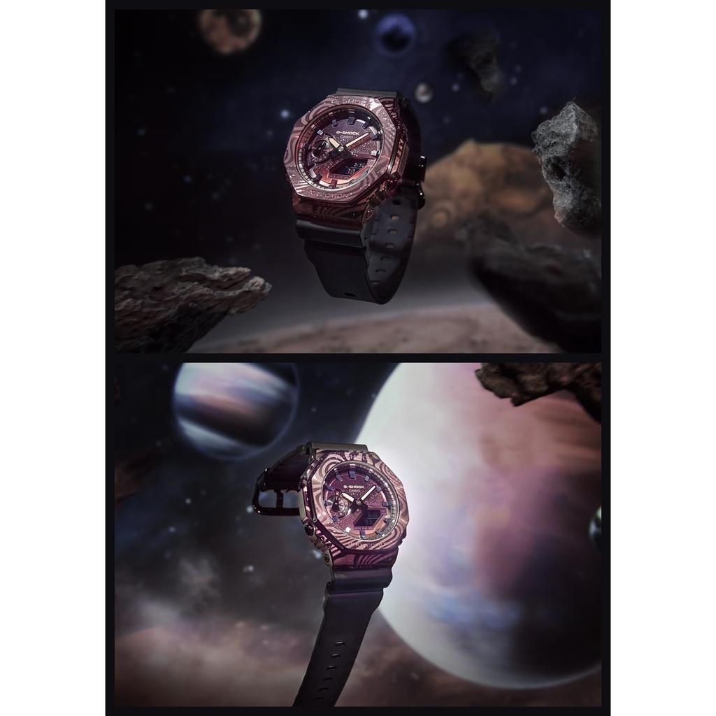 Casio Męski zegarek G-Shock z metalową powłoką GM-2100MWG-1AJR Navy | Autoryzowany model japoński