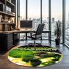 Green Lantern Printed Round Rug Carpet Chair Rug Area Rug Entryway Doormats,for Office Chair Living Room Bedroom Kitchen Room.