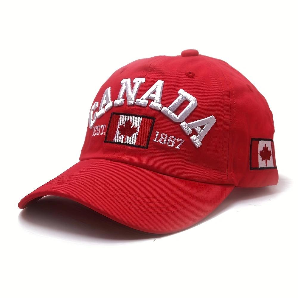 Cross-border vintage washed embroidered letter maple leaf baseball cap, soft-top sunshade adjustable baseball cap