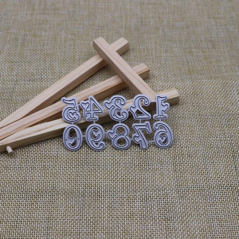 Kleine Zahl Stanzform Muster Scrapbook Stanzform Prägung DIY Handwerk Papierkarte Fotoalbum