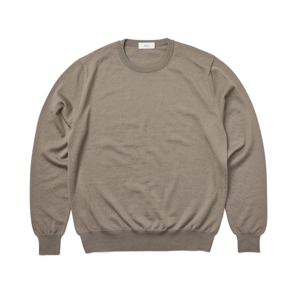 Berno Cashtouch Crew-Neck Knit Khaki_Regular-Fit L