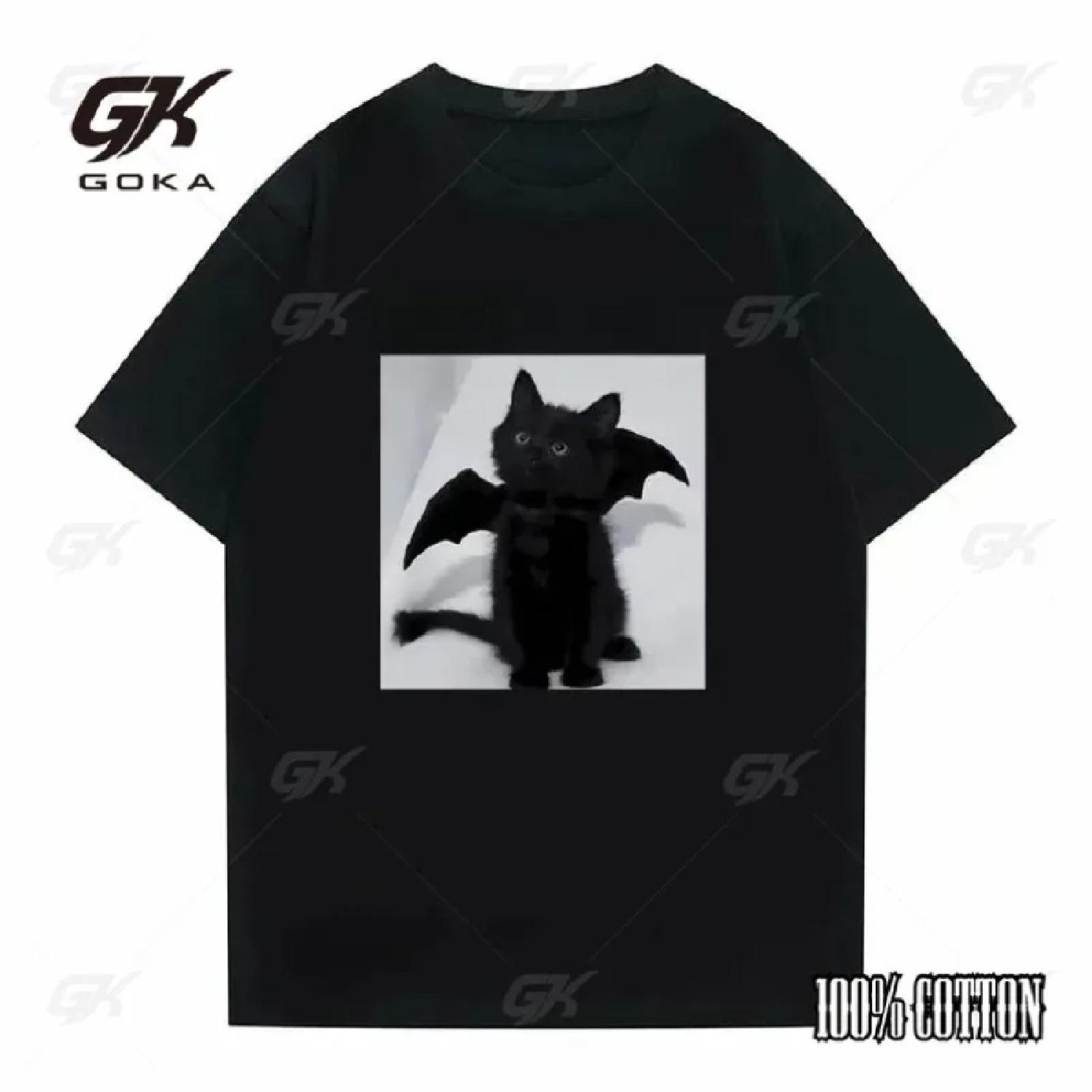 

Men s Summer 100% Pure Cotton Fashionable Casual Funny Loose Printed T-shirt Men s and Women s T-shirt Hip Hop T-shirt Top XXXXXL чорний