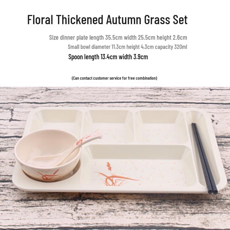 Commercial Melamine Divided Canteen Tray