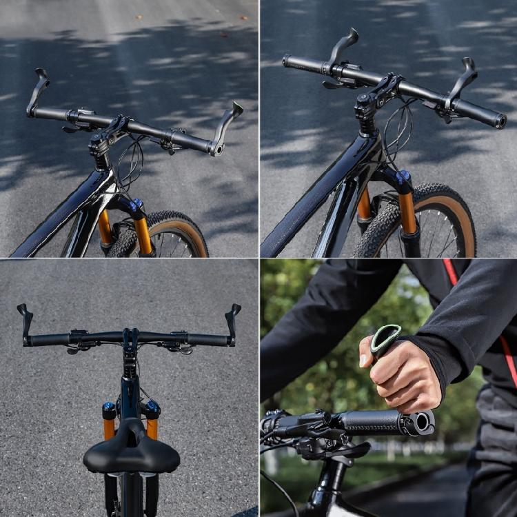 Mountain Bike Handlebar Ends with Fluorescent Light Ride Safely at Night