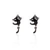 Cartoon Cute Drip Oil Cat Ear Clip: No Piercing Needed, Stylish & Sweet Fashion for Women, Teens, and Girls.