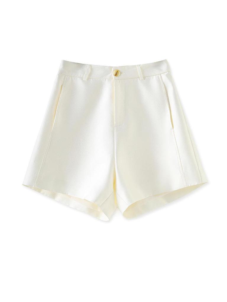 Women's Slimming Silk Wool Shorts Suit - High-Quality, Flattering Fit