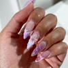 24pcs French Fake Nials Flowers Starfish Press On Nails Manicure False Nails Women