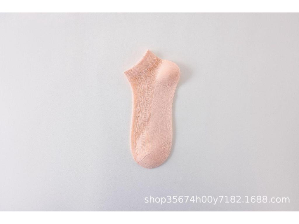 Women's Breathable Non-Slip Cotton Boat Socks - Spring & Summer Hollow Out Deodorant Design