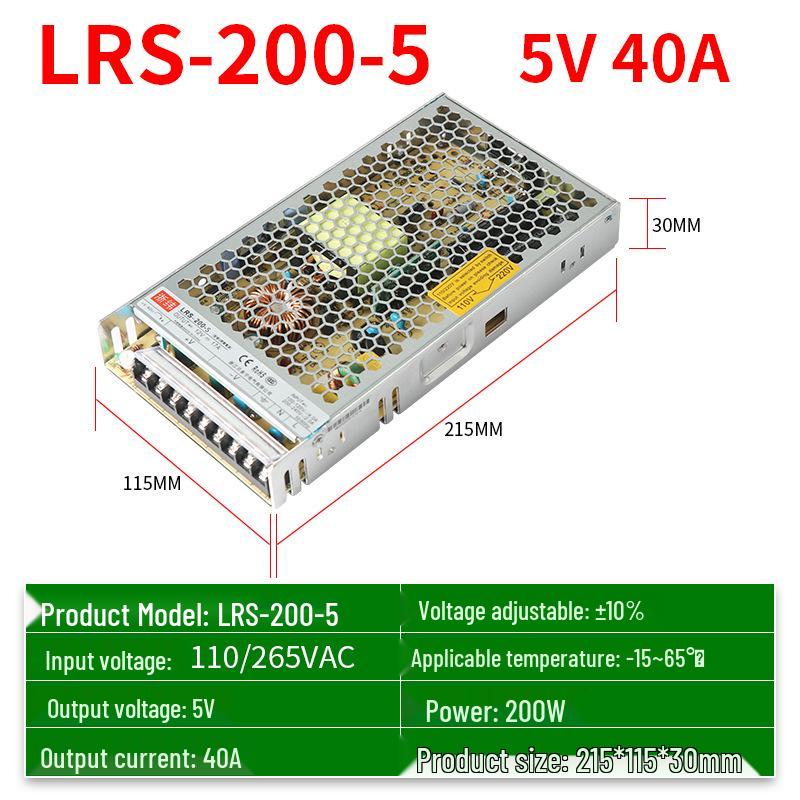 Ultra-Thin Silent LED Switching Power Supply 220V To 5V-48V, 35W-600W