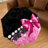 1PC Bow Diamond Umbrella-8-Rib Reinforced, Automatic Open, Lightweight & Durable, Cute Fashion Accessory for Outdoor, Beach, or Casual Use, Beach Umbr
