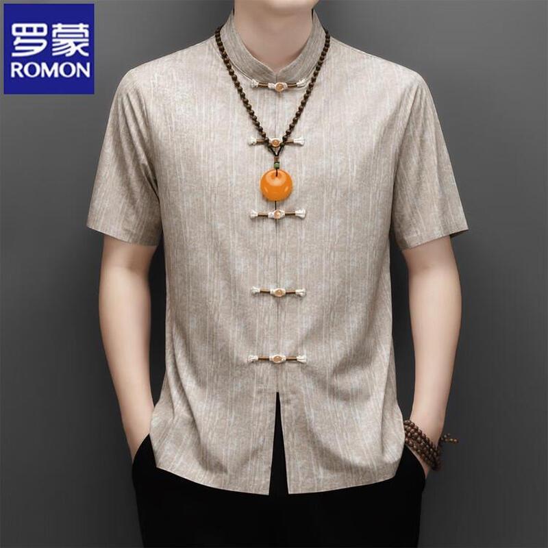 ROMON Men s Summer Short Sleeve Tang Suit Set 190